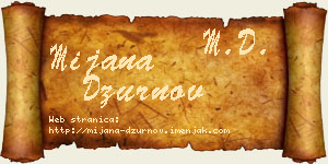 Mijana Džurnov vizit kartica